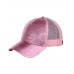 C.C Ponycap Messy High Bun Ponytail Adjustable Glitter Mesh Baseball CC Cap Hat  eb-56273236